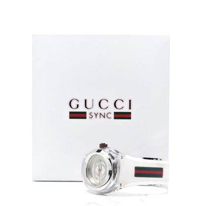 Gucci Stainless Steel Rubber 36mm Sync Web Quartz Watch 10 of 10