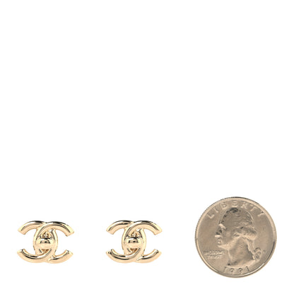 Chanel Metal CC Turnlock Earrings Gold 2 of 5
