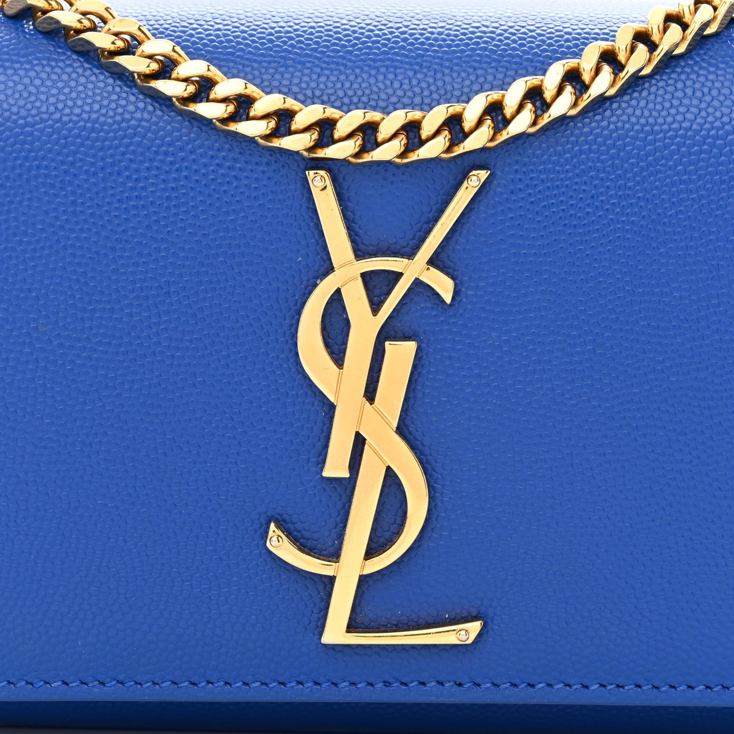 Grain De Poudre Small Classic Monogram Kate Satchel Royal Blue