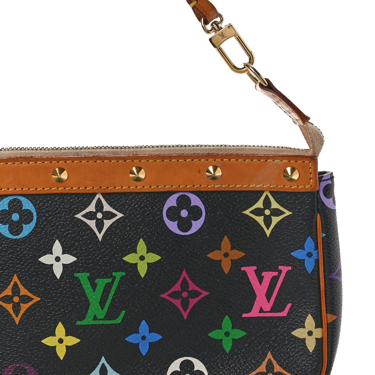 Monogram Multicolor Pochette Accessories Black