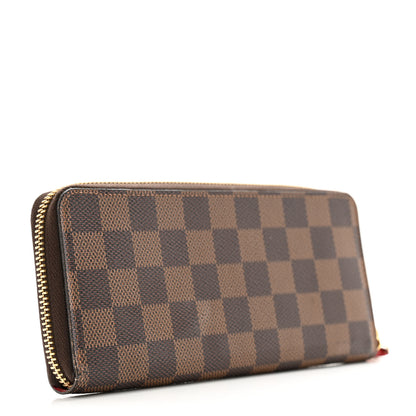 Louis Vuitton Damier Ebene Clemence Wallet Cherry 3 of 11