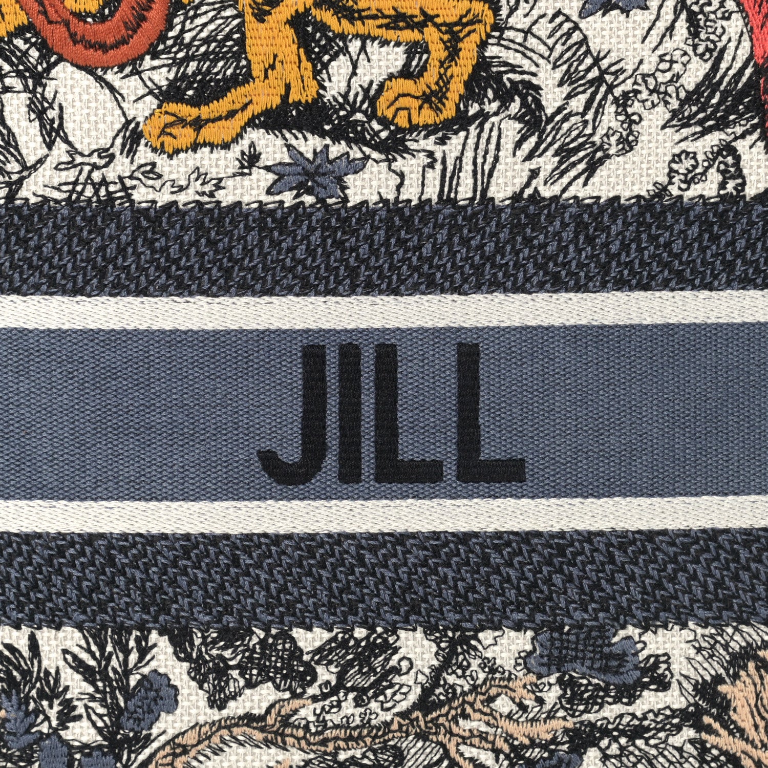 Christian Dior Canvas Embroidered Large Dioriviera Toile De Jouy Book Tote Multicolor 10 of 12