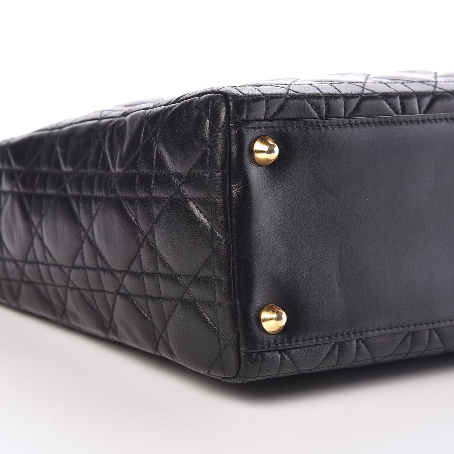 Lambskin Cannage Large Lady Dior Black