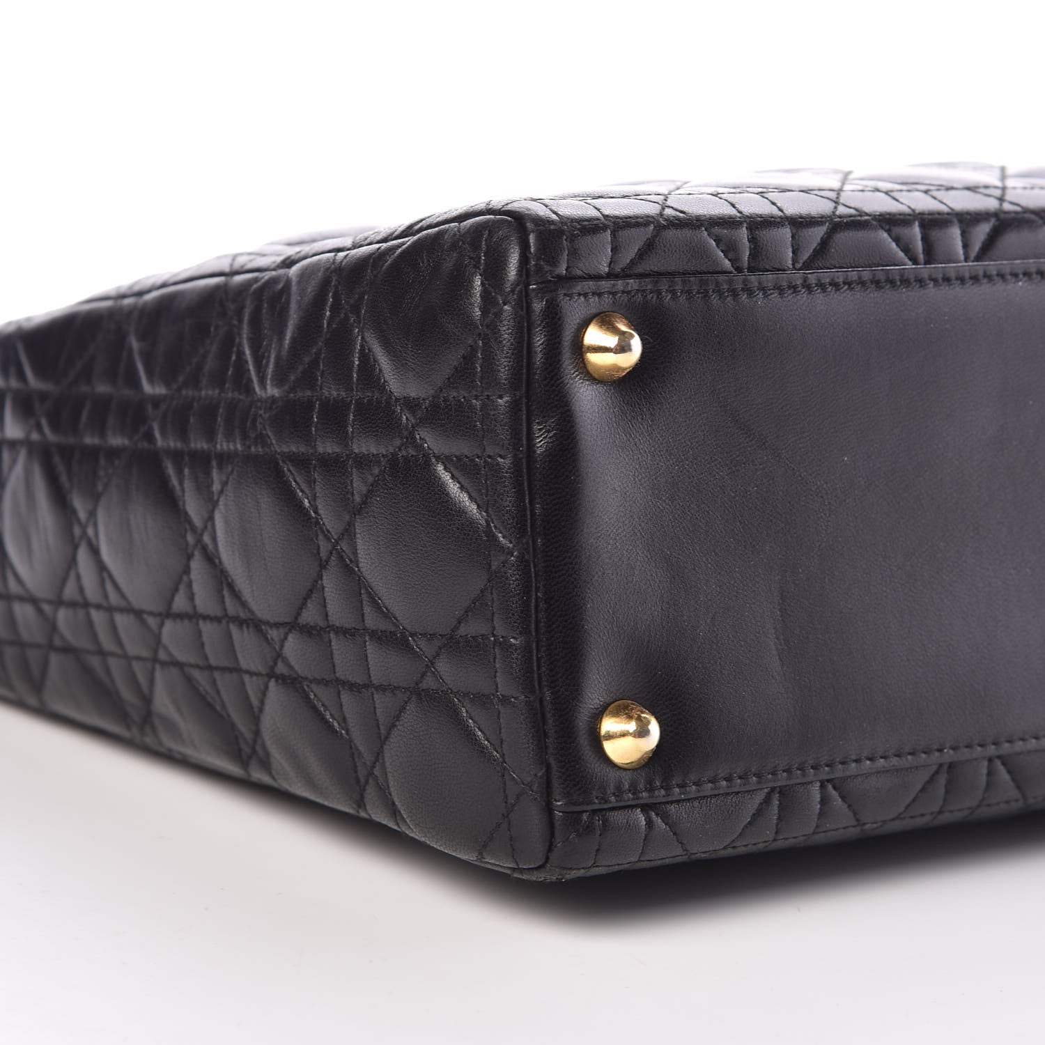 Christian Dior Lambskin Cannage Large Lady Dior Black 11 of 13