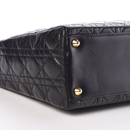 Christian Dior Lambskin Cannage Large Lady Dior Black 11 of 13