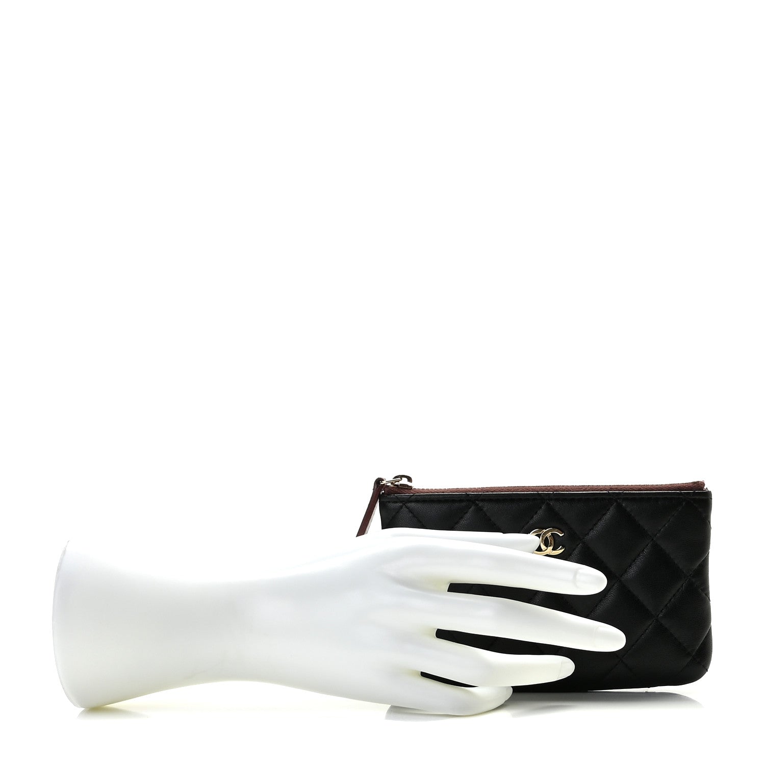 Chanel Lambskin Quilted Small Cosmetic Case Black 3 of 9