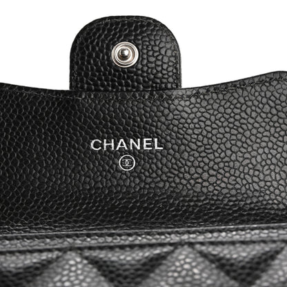 Chanel Caviar Quilted Flap Card Holder Wallet Black 6 of 10