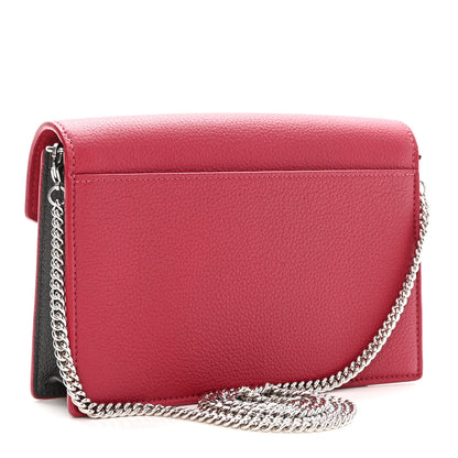 Louis Vuitton Calfskin My Lockme Chain Pochette Lie De Vin Etain Creme 3 of 10