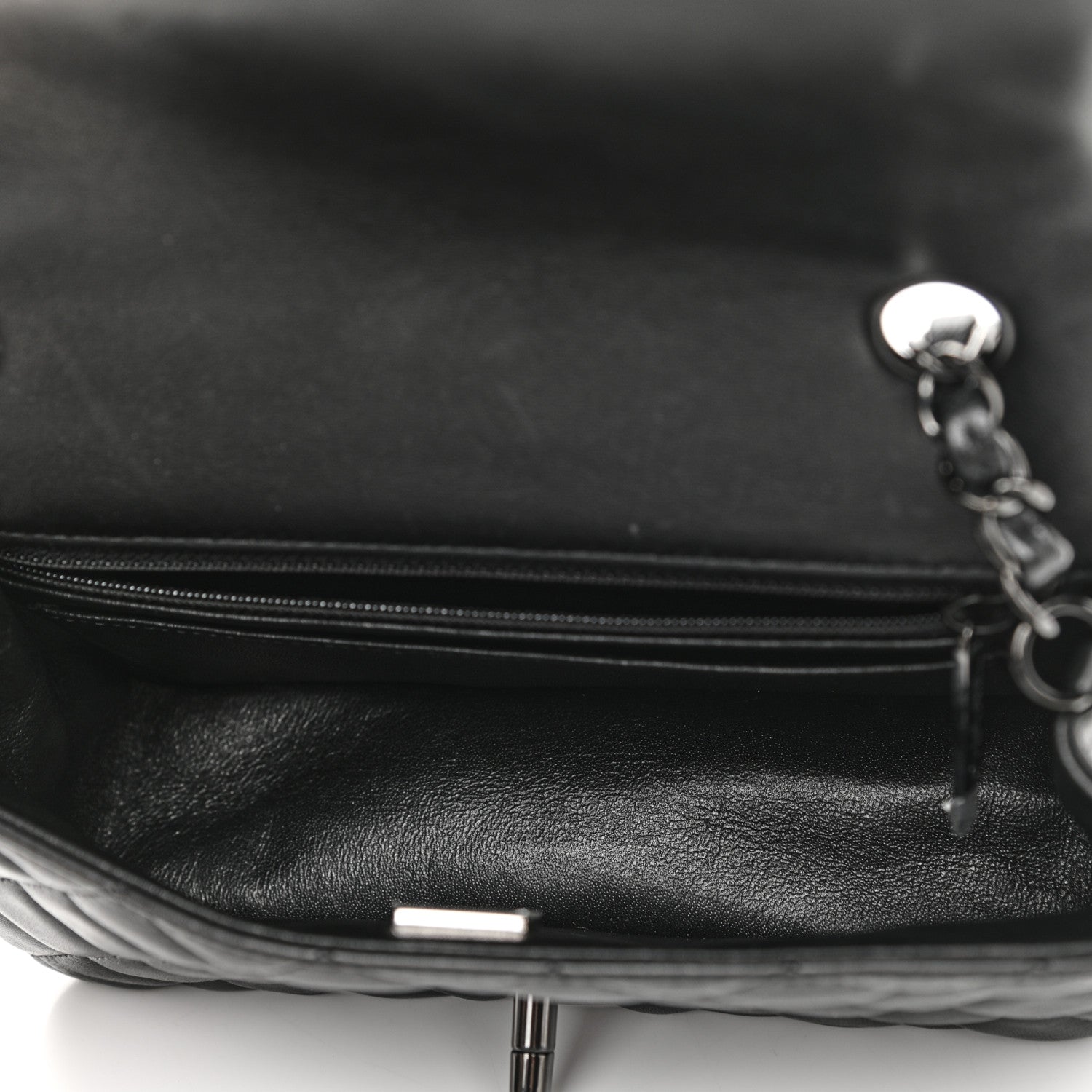 Chanel Lambskin Quilted Mini Rectangular Flap So Black 5 of 11