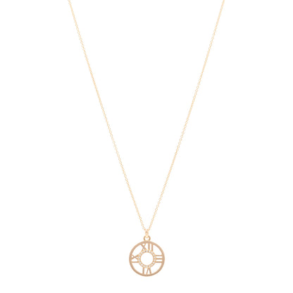 Tiffany 18K Rose Gold Diamond Small Atlas Open Pendant Necklace 1 of 5