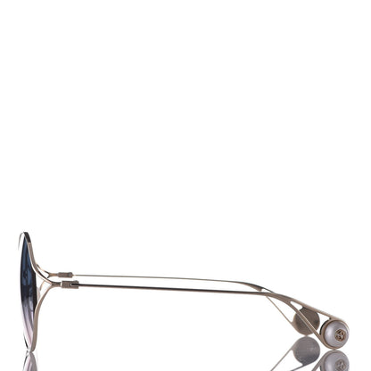Gucci Round Pearl Tip Sunglasses GG0253S Gold 3 of 8