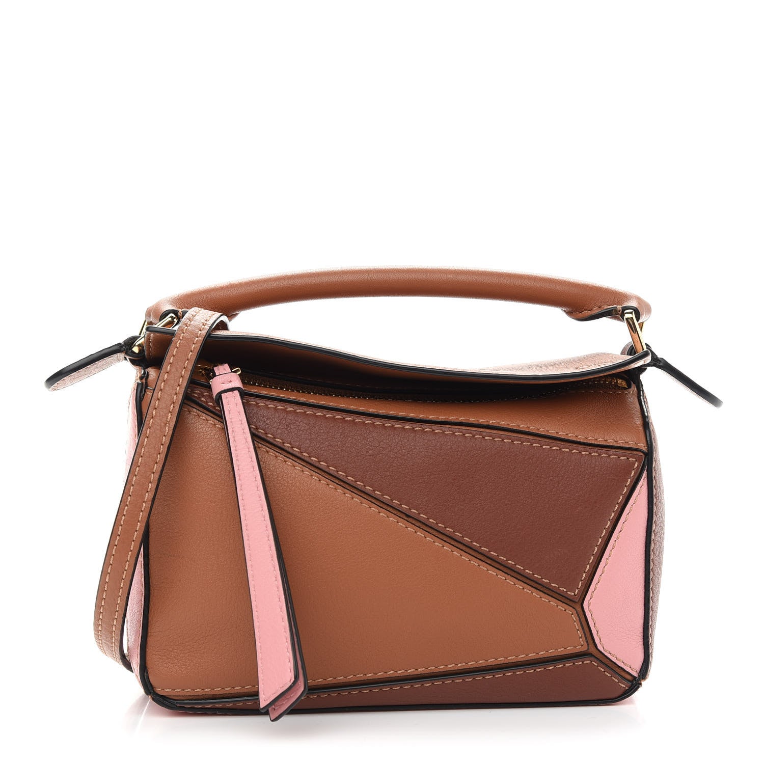 Loewe Calfskin Mini Puzzle Bag Tan Medium Pink 1 of 9