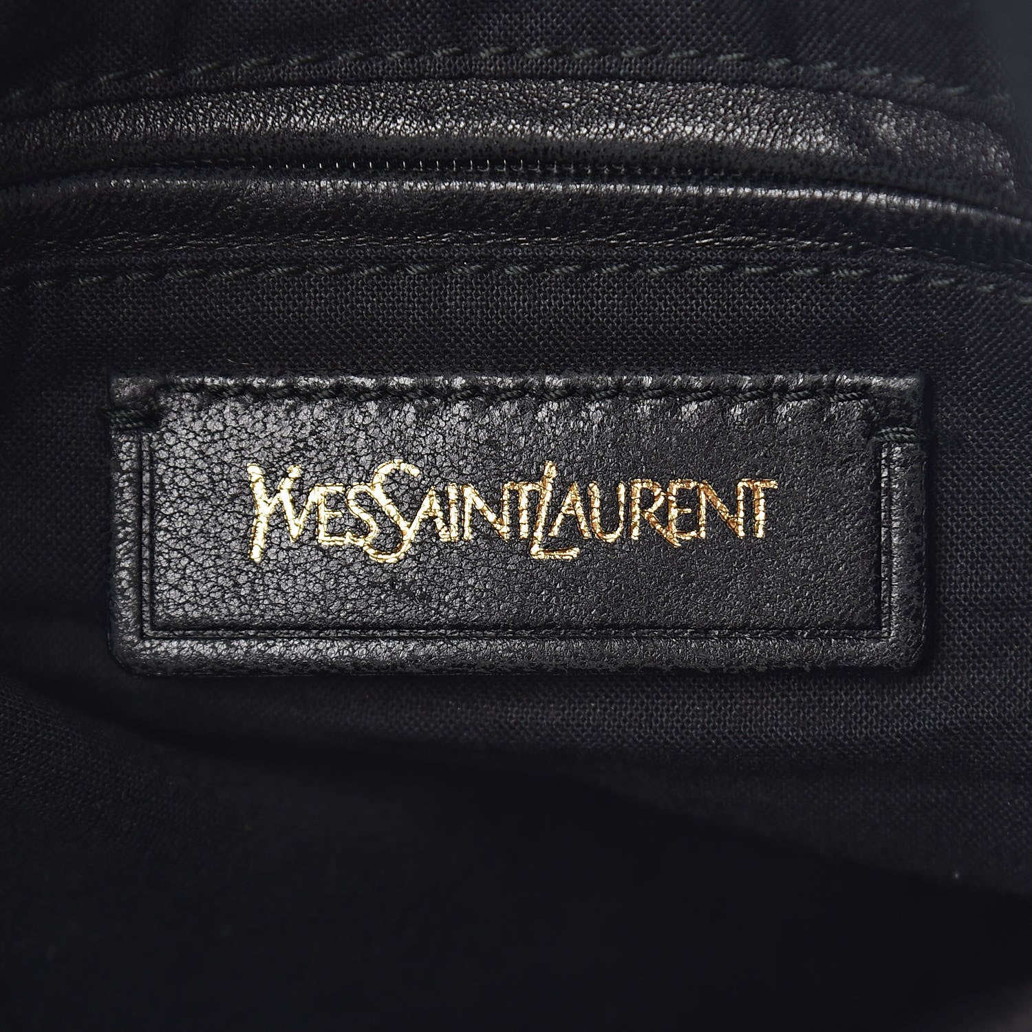 Saint Laurent Nubuck Crocodile Embossed Large Roady Hobo Black Gold 5 of 12