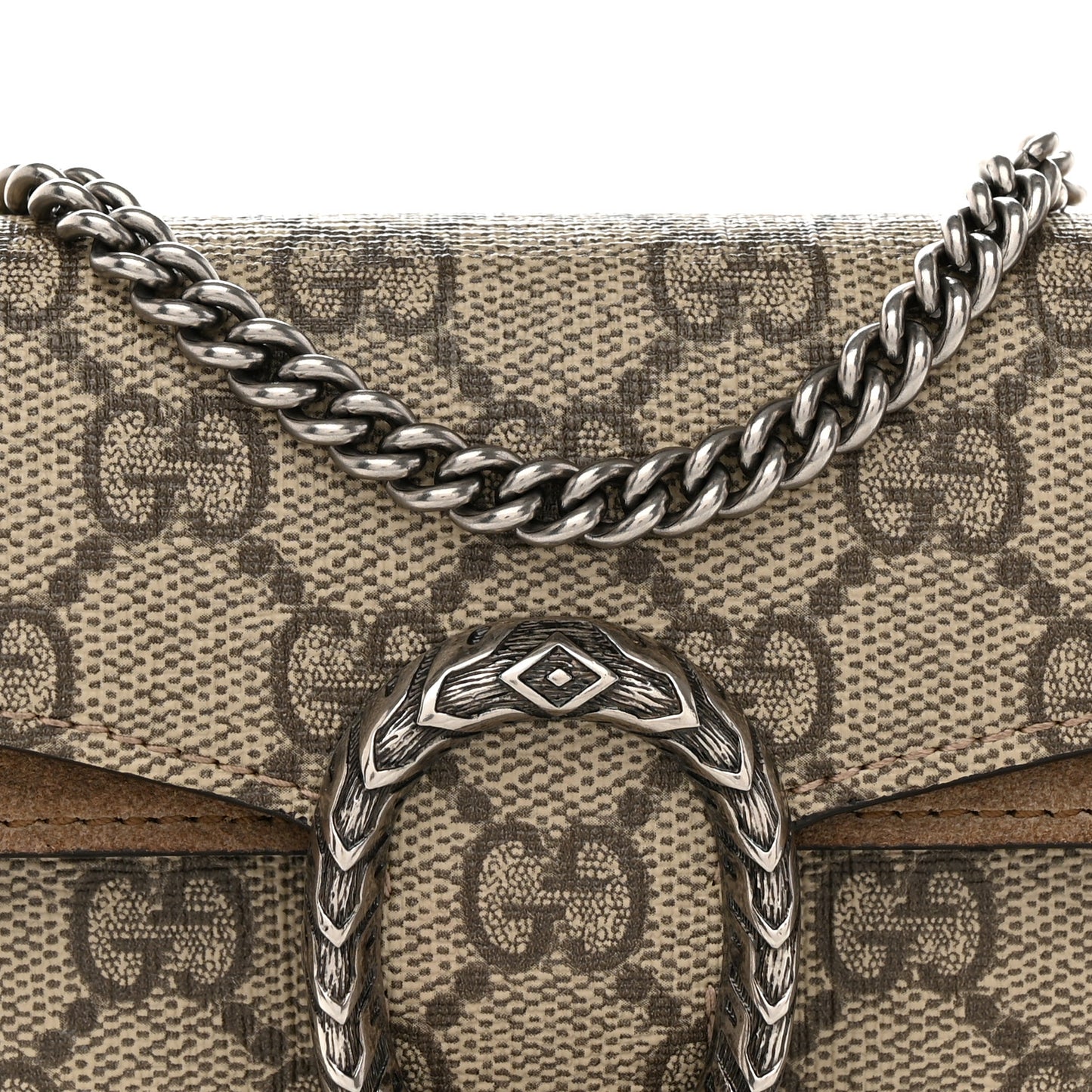 GG Supreme Monogram Super Mini Dionysus Shoulder Bag Taupe