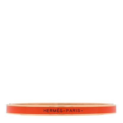 Hermes Enamel Extra Narrow Uni Bracelet 65 Orange Fruits 1 of 5