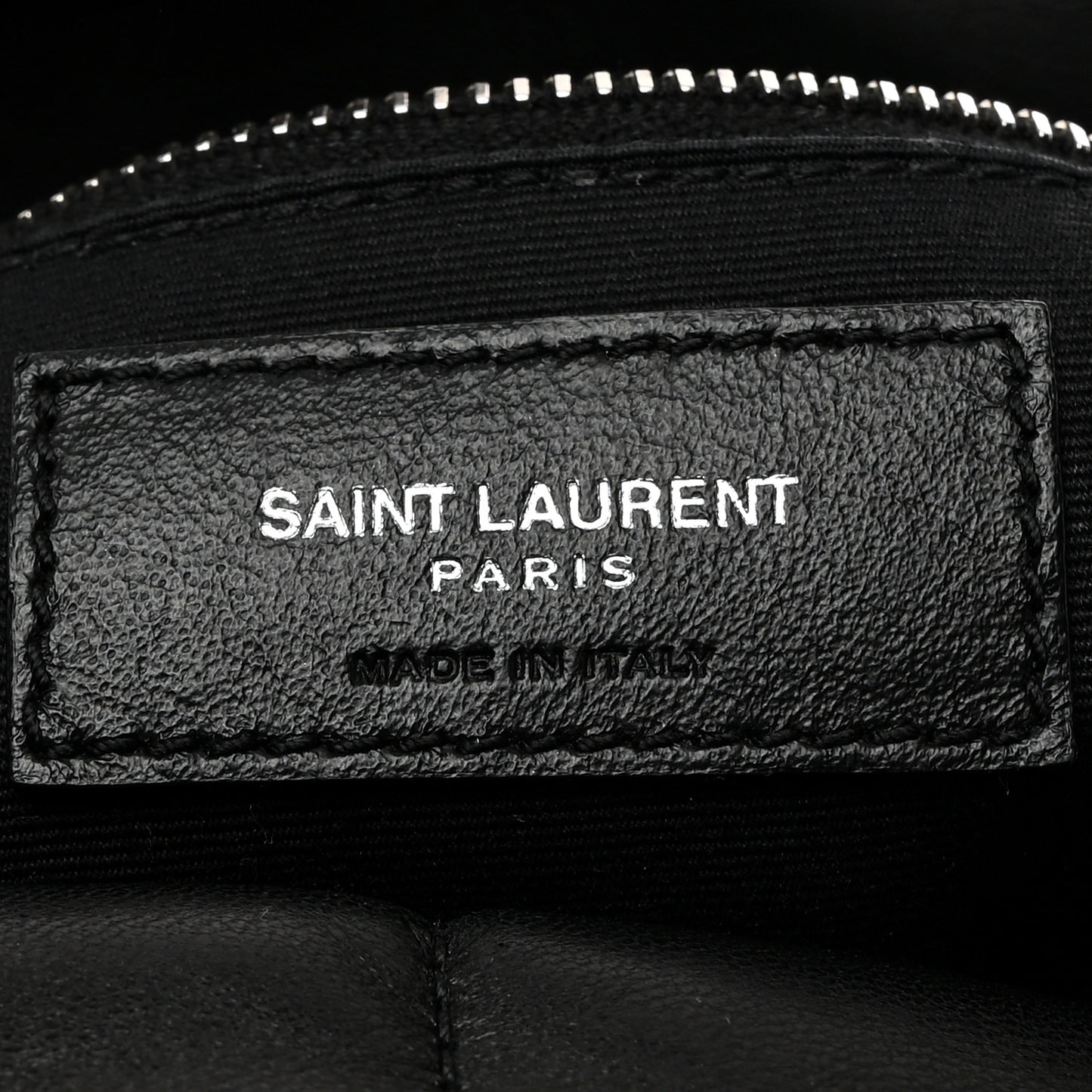 Lambskin Quilted Medium Loulou Puffer Monogram Chain Satchel Black