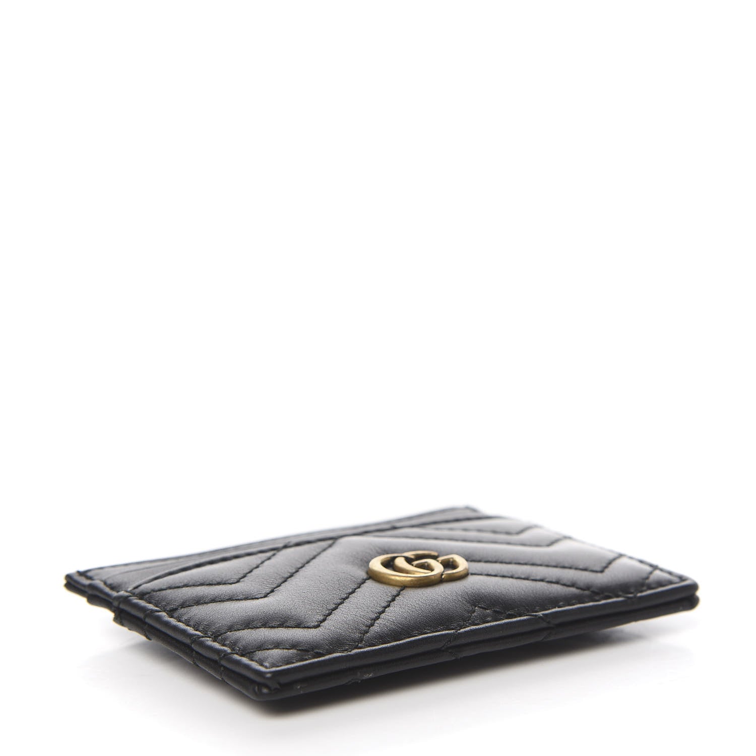 Gucci Calfskin Matelasse GG Marmont Card Holder Black 3 of 6