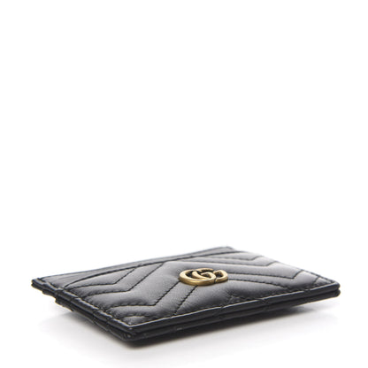 Gucci Calfskin Matelasse GG Marmont Card Holder Black 3 of 6