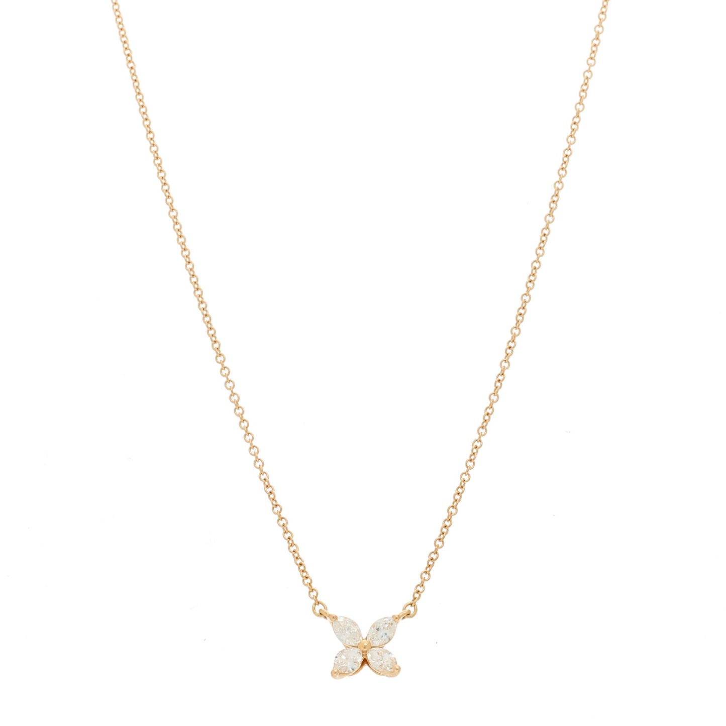 18K Rose Gold Diamond Small Victoria Necklace
