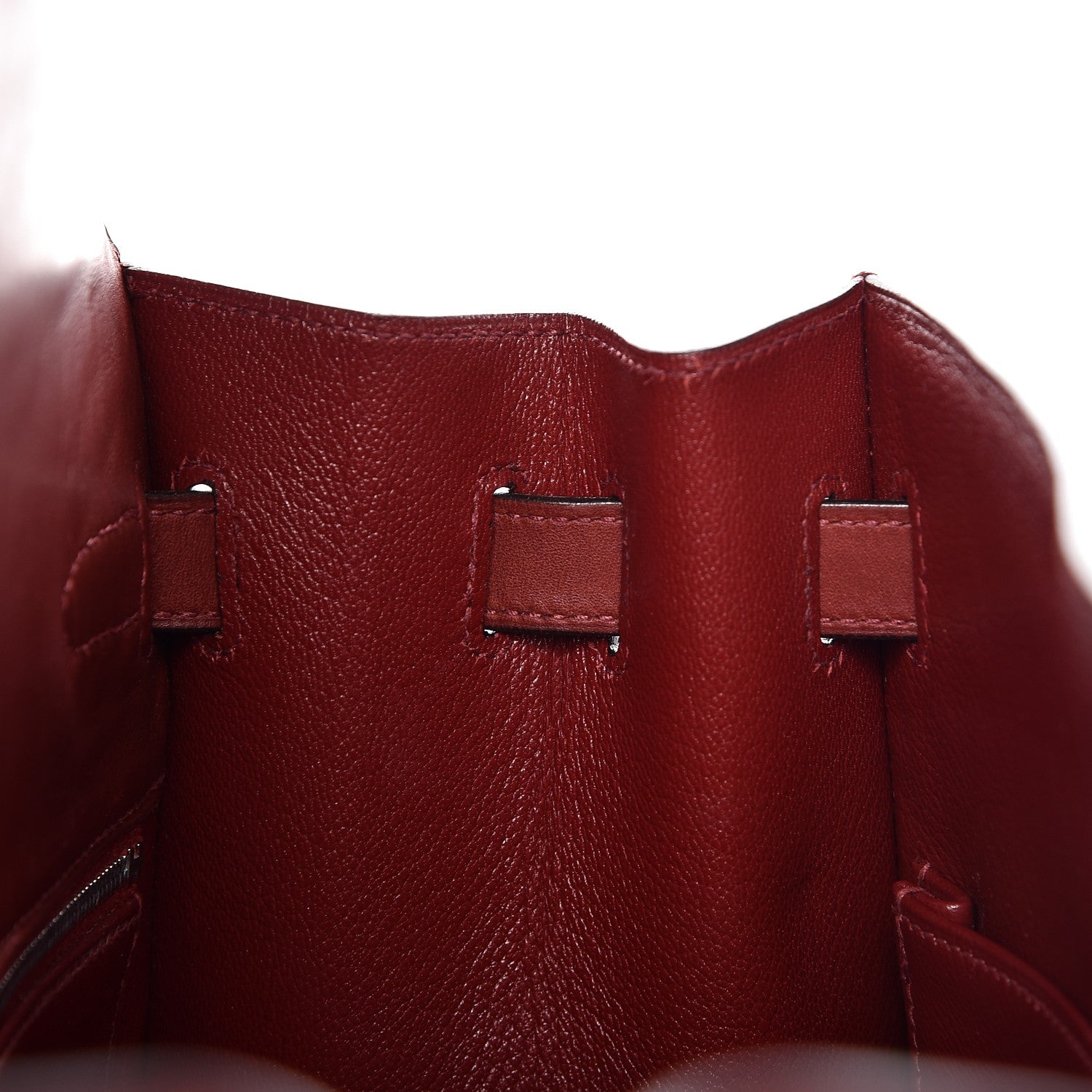 Hermes Barenia Sellier Waffle Kelly 35 Rouge H 12 of 34