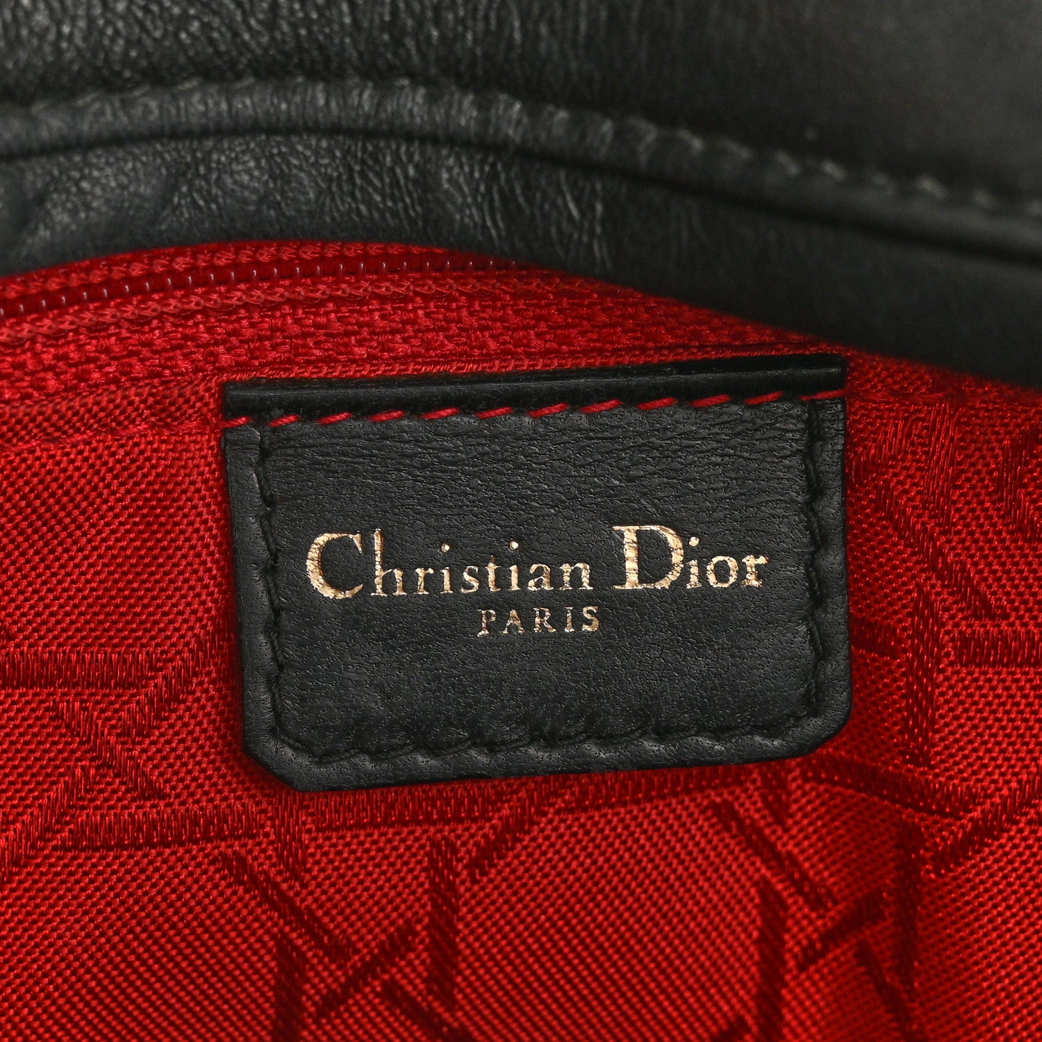 Christian Dior Lambskin Cannage Medium Lady Dior Black 6 of 16