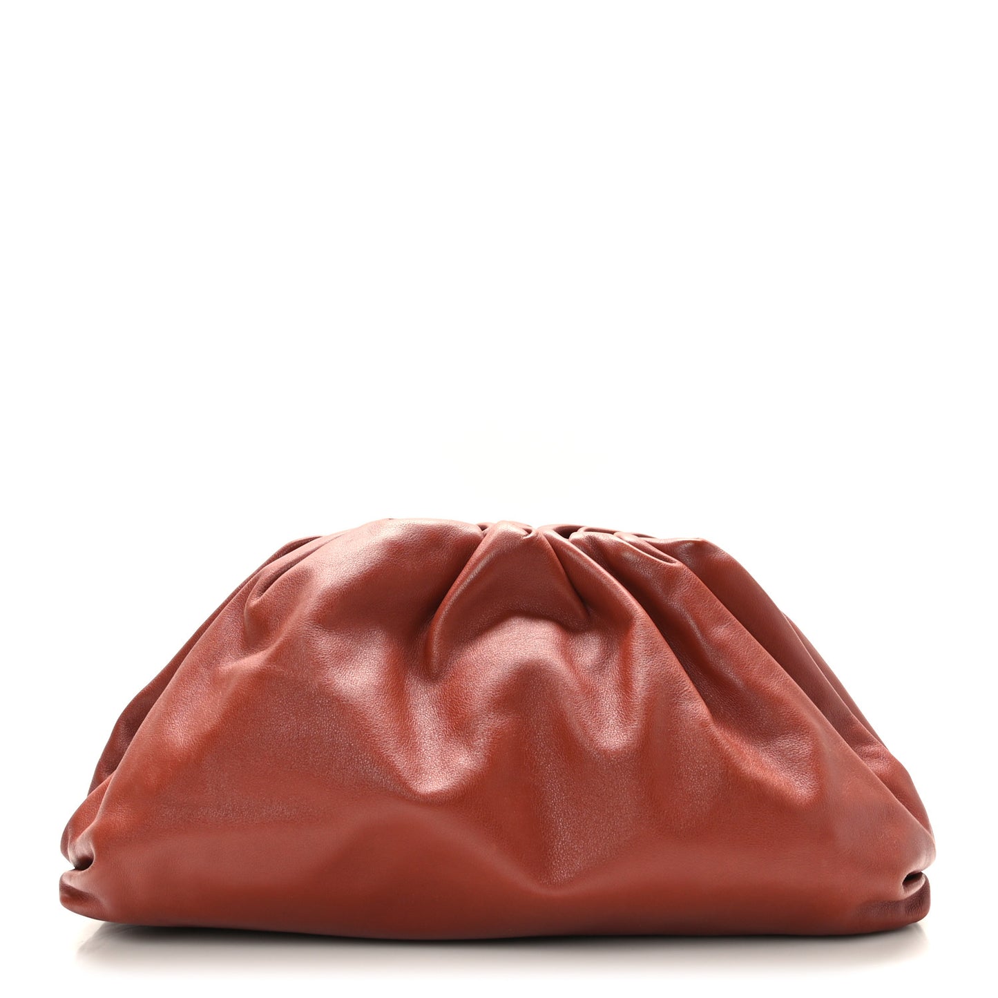 Smooth Butter Calf The Pouch Oversized Clutch Rust