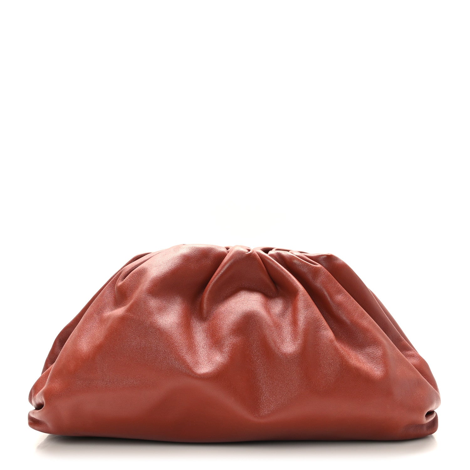Bottega Veneta Smooth Butter Calf The Pouch Oversized Clutch Rust 1 of 8