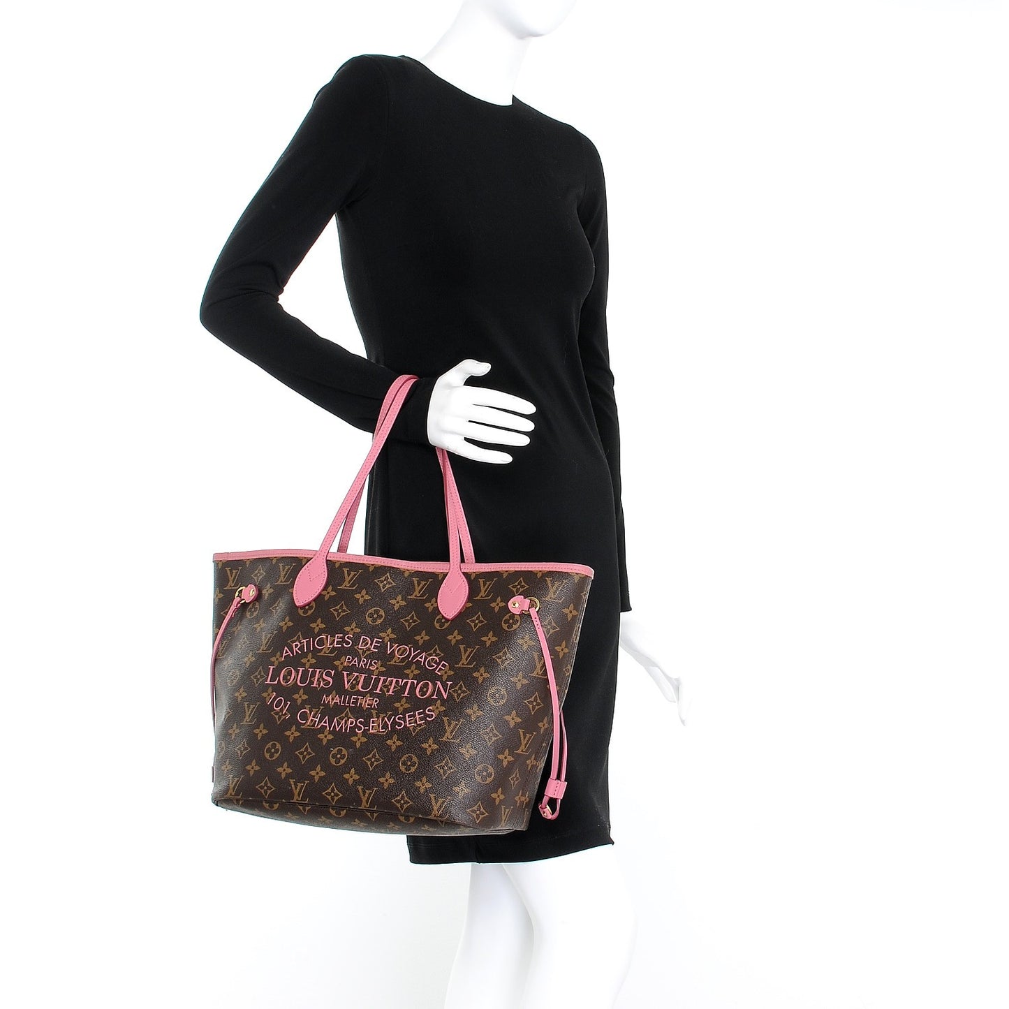 Monogram Articles de Voyage Ikat Neverfull MM Rose Velours