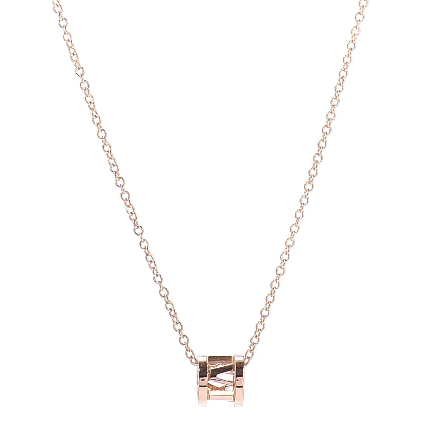 18K Rose Gold Atlas Open Pendant Necklace