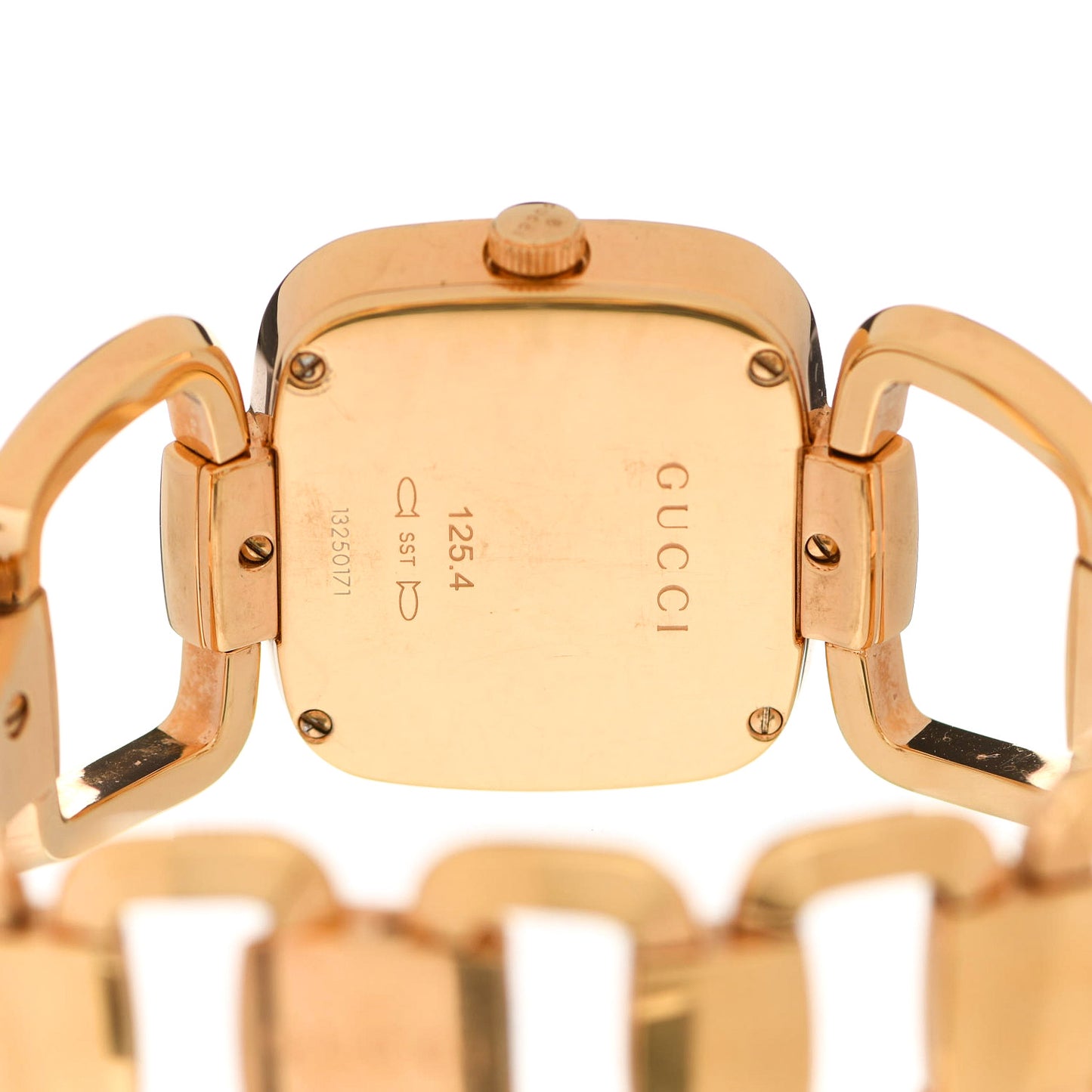 Stainless Steel 32mm G-Gucci Square Quartz Watch Brown
