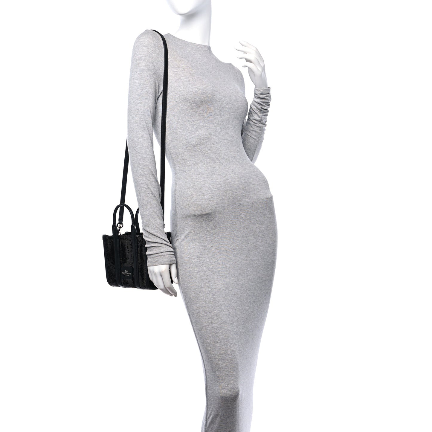 Sequin Mini The Tote Bag Black