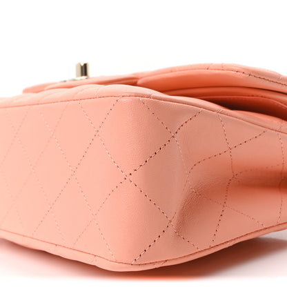 Chanel Lambskin Quilted Small Double Flap Light Orange 10 of 10