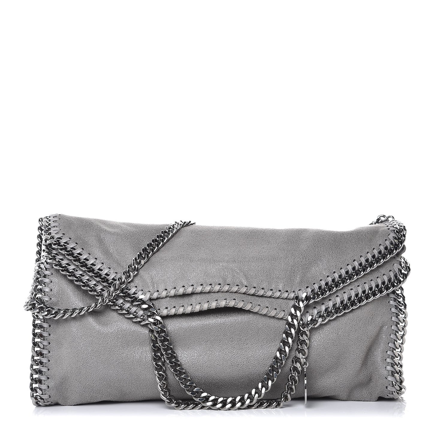 Shaggy Deer Falabella Fold Over Tote Grey