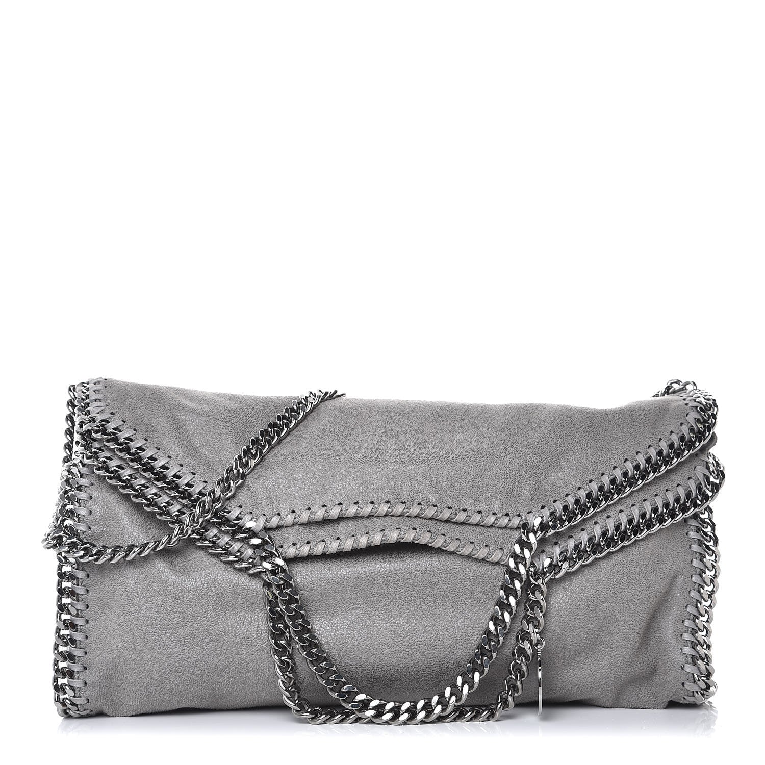 Stella McCartney Shaggy Deer Falabella Fold Over Tote Grey 1 of 7