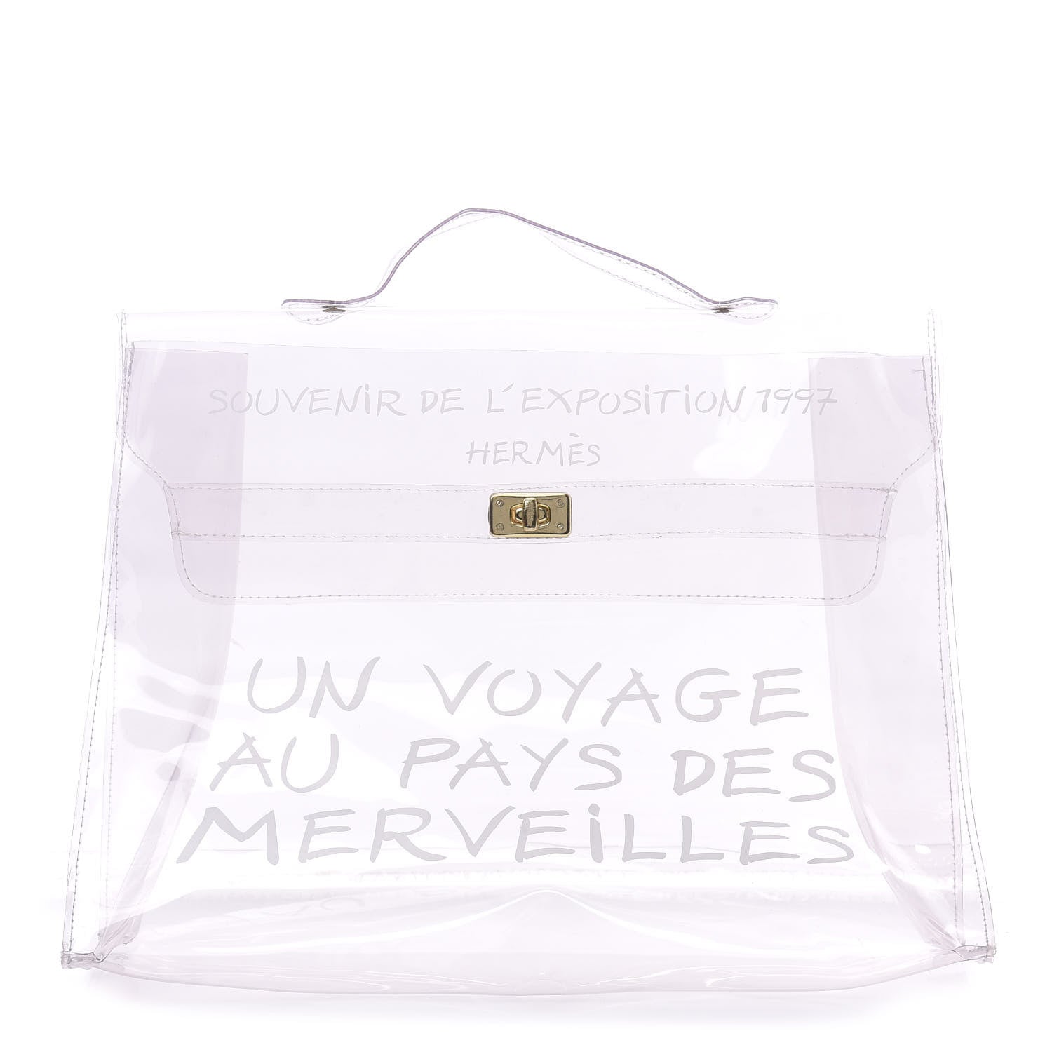 Hermes Vinyl Souvenir De L'Exposition Kelly Transparent 1 of 12