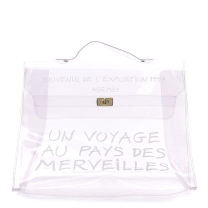 Hermes Vinyl Souvenir De L'Exposition Kelly Transparent 1 of 12
