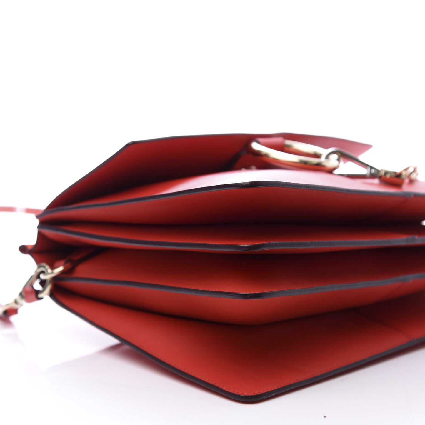 Calfskin Suede Medium Faye Shoulder Bag Sepia Red