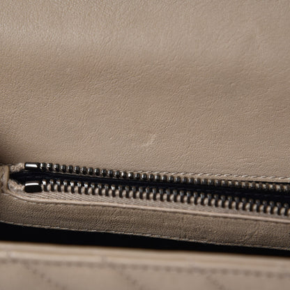 Saint Laurent Sheepskin Matelasse Chevron Monogram Large College Satchel Beige 9 of 15