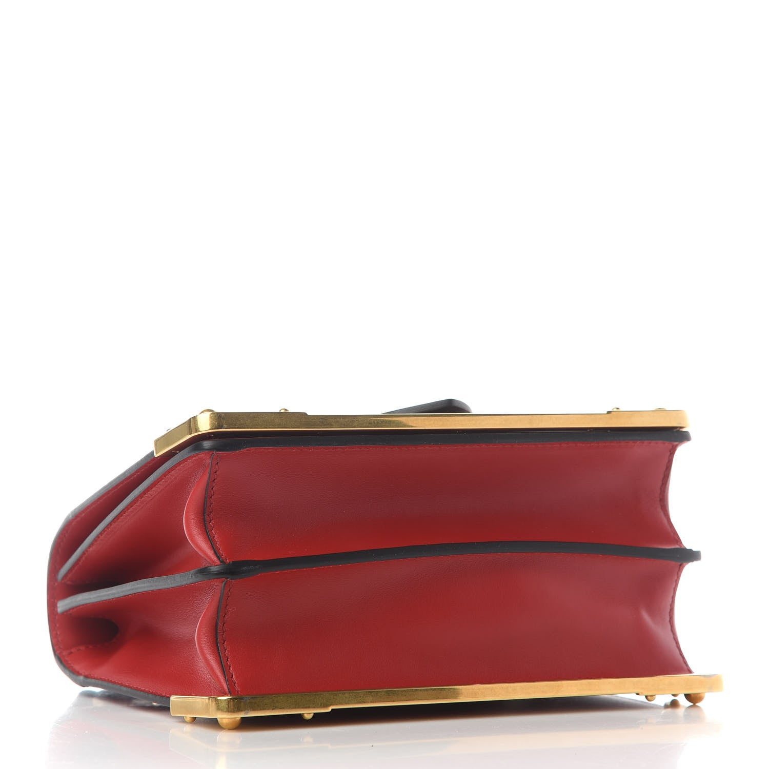 Prada City Calfskin Saffiano Cahier Bag Fuoco Black 4 of 8