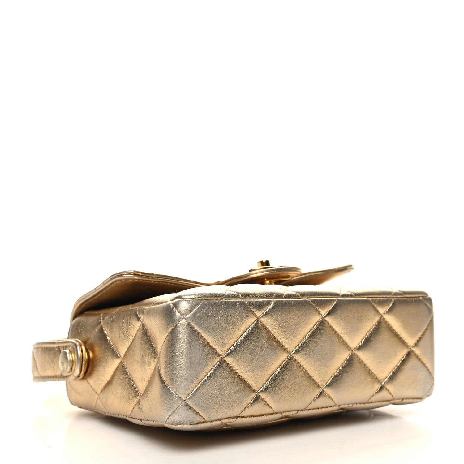 Chanel Lambskin Micro Mini Kelly Flap Bag Gold 4 of 11