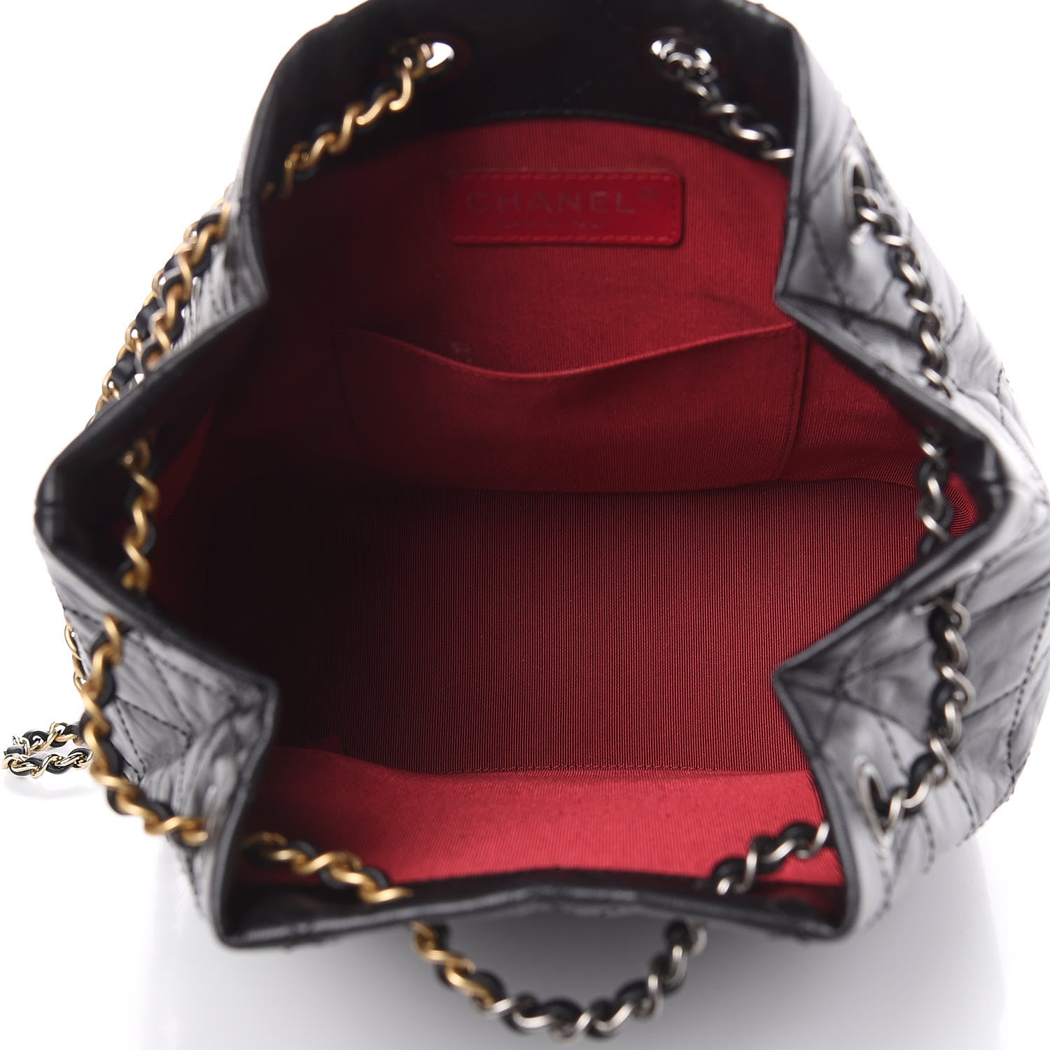 Chanel Aged Calfskin Quilted Small Gabrielle Backpack Black 5 of 11