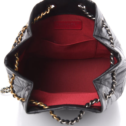 Chanel Aged Calfskin Quilted Small Gabrielle Backpack Black 5 of 11