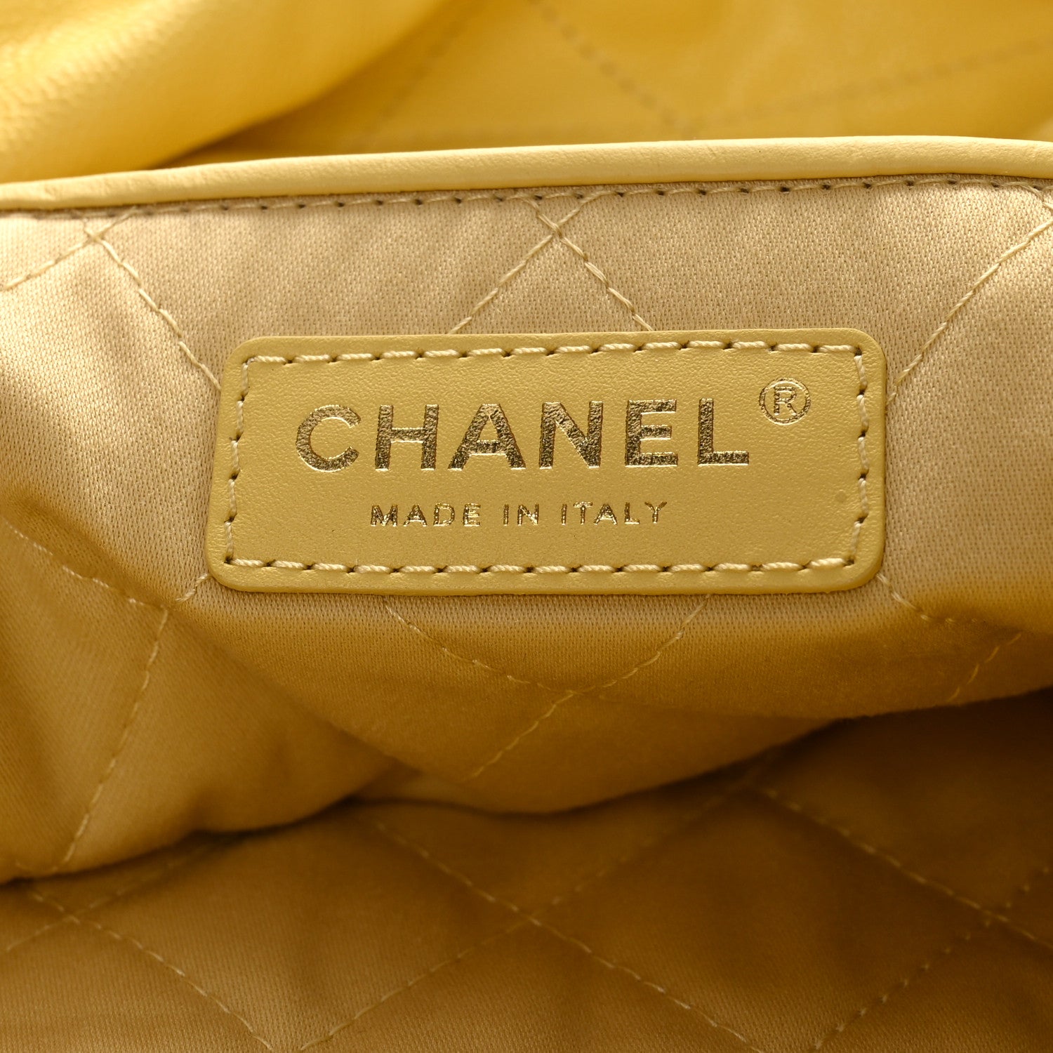 Chanel Shiny Caviar Quilted Small Chanel 22 Yellow 6 of 12