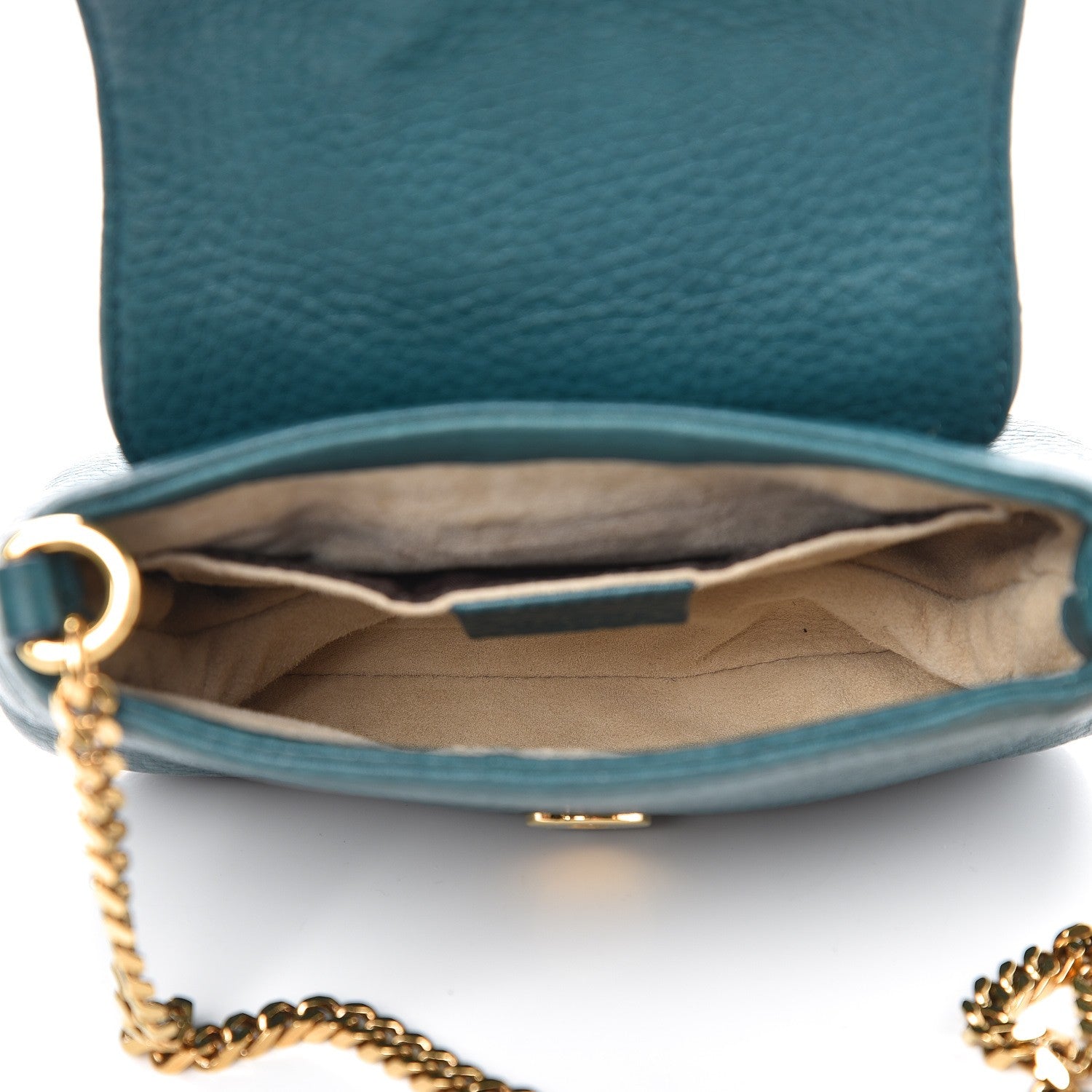 Gucci Dollar Calfskin Small 1973 Chain Shoulder Bag Deep Cobalt 6 of 8