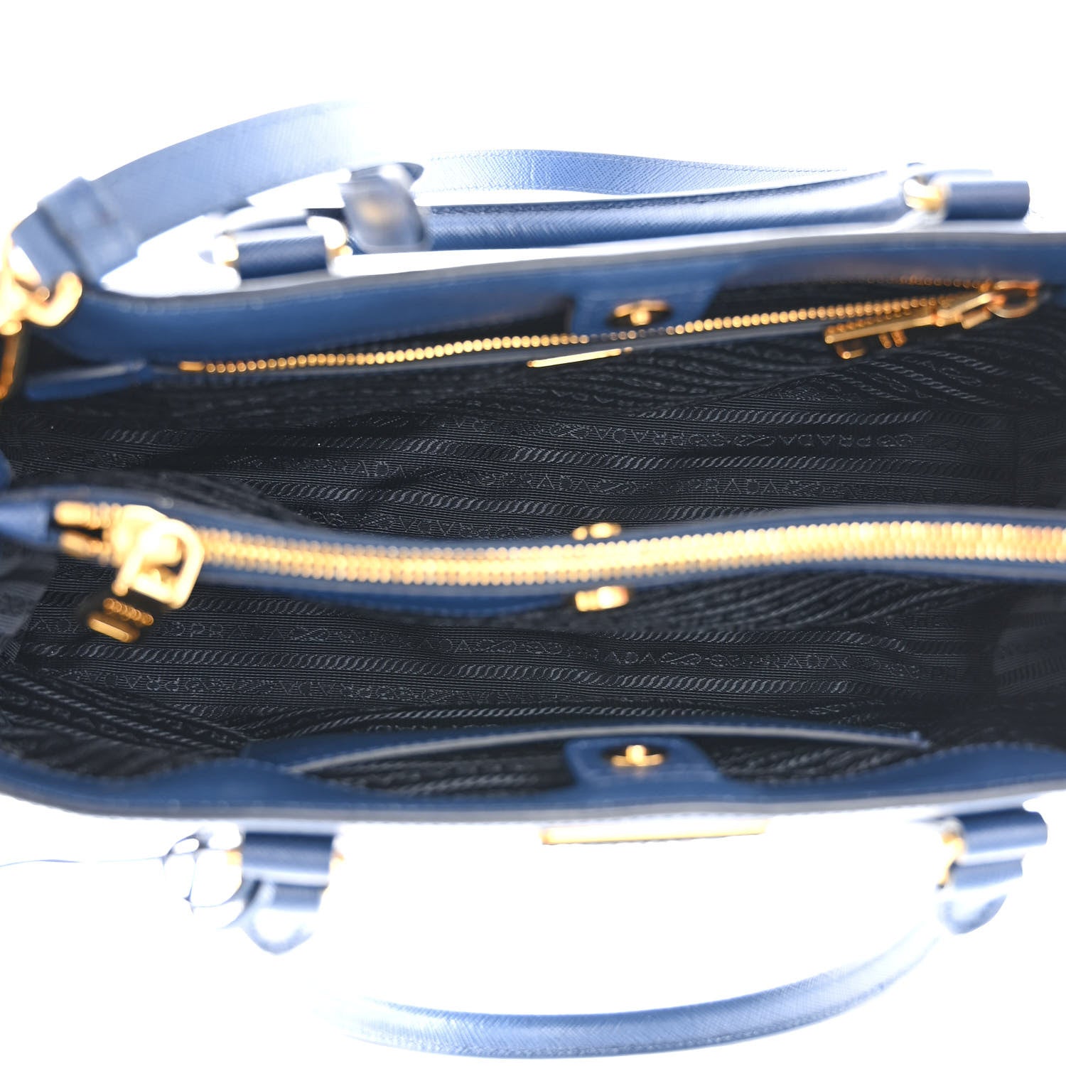 Prada Saffiano Medium Galleria Double Zip Tote Bluette 5 of 14