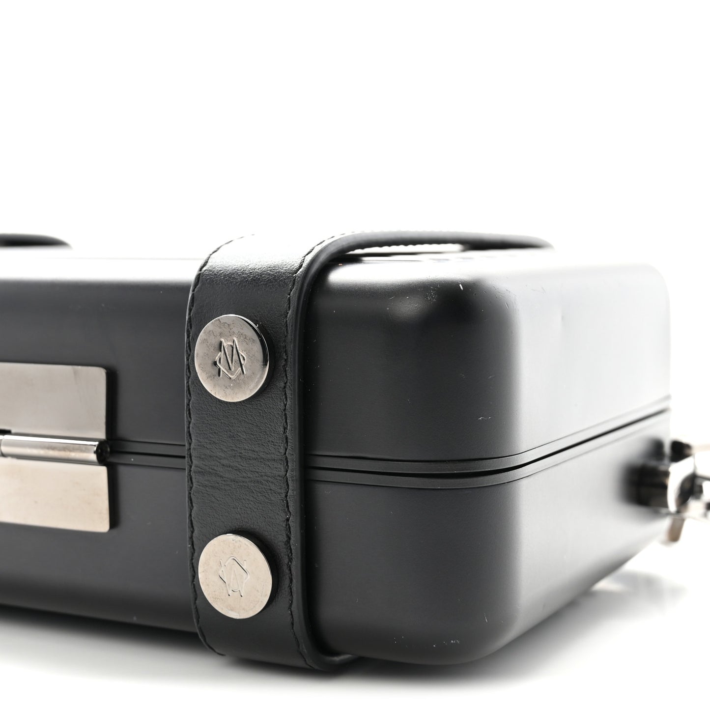 Matte Aluminum Personal Cross-Body Bag Black
