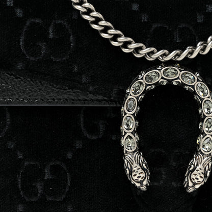 Gucci Velvet GG Monogram Super Mini Dionysus Shoulder Bag Black 7 of 18