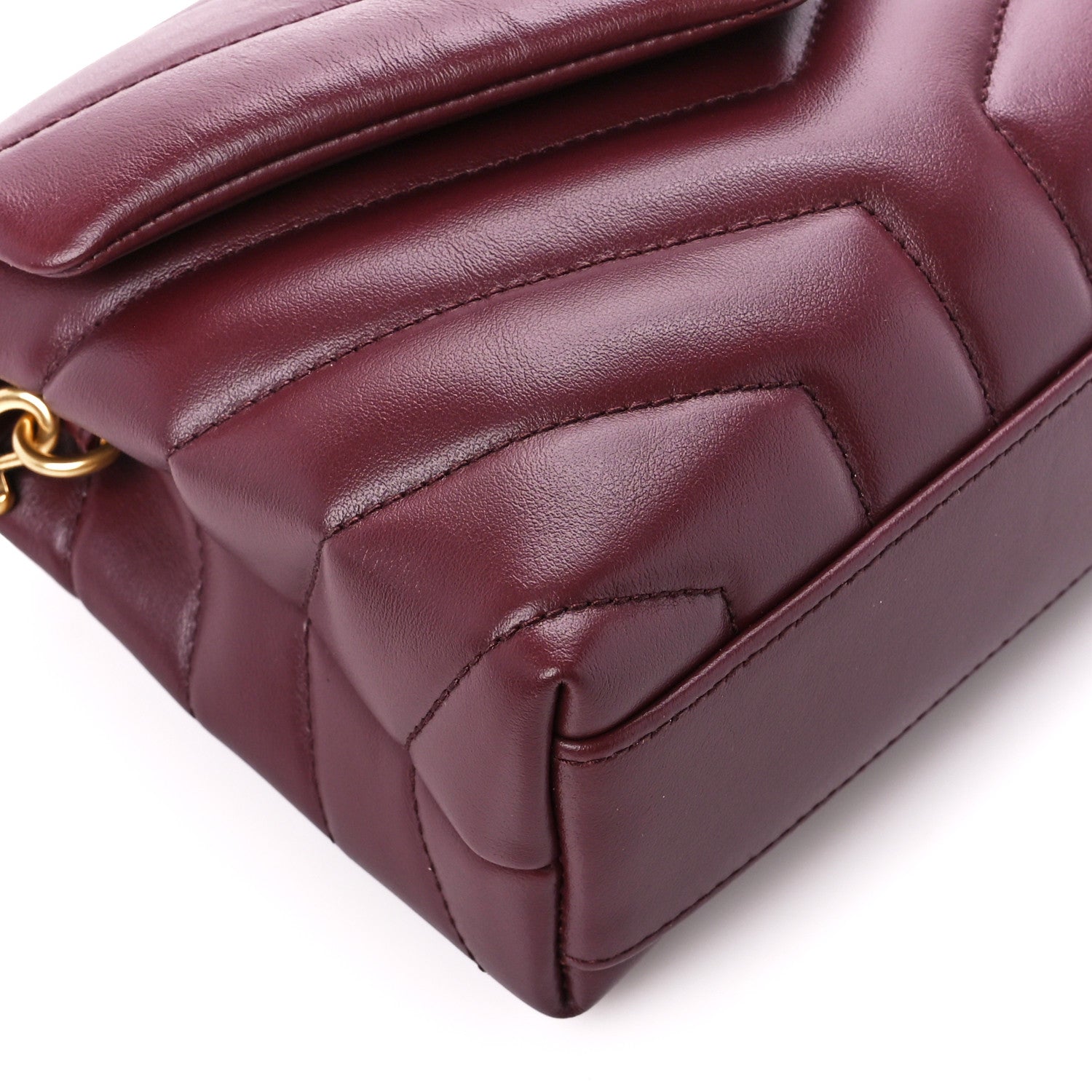 Saint Laurent Calfskin Y Quilted Monogram Toy Loulou Monogram Crossbody Bag Rouge Legion 10 of 12
