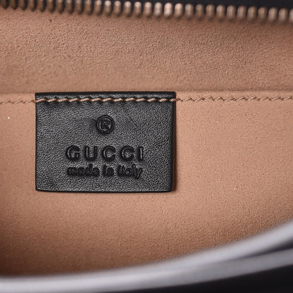 Gucci Calfskin Matelasse Small GG Marmont Chain Shoulder Bag Black 6 of 11