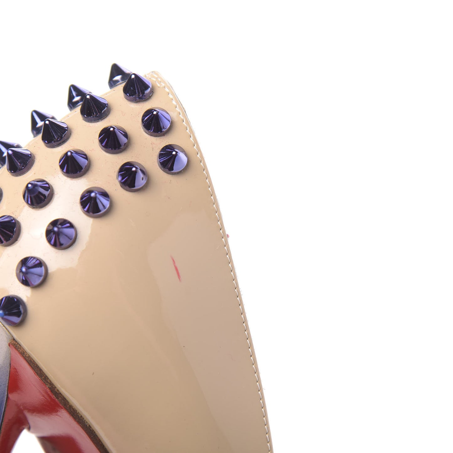 Patent Studded Zappa 100 Pumps 36 Beige